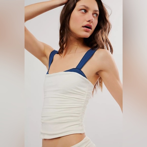 Free People Tops - *NWOT* Free People 2 Tone Tank in White Combo